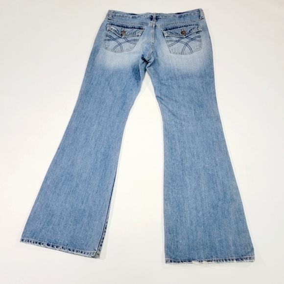 AEROPOSTALE ♡ Sweet Denim Faded 'n Distressed Authentic Flare Blue Jeans 9/10R - Picture 6 of 16